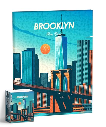 PieceRelax Puzzle Wandbild – Studio Inception - Days in New York - Brooklyn | 366 Teile | DIY-Puzzle zum Aufhängen | Wanddeko für Zuhause & Büro [HN1402] von PieceRelax