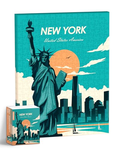 PieceRelax Puzzle Wandbild – Studio Inception - Days in New York - Statue of Liberty | 366 Teile | DIY-Puzzle zum Aufhängen | Wanddeko für Zuhause & Büro [HN1403] von PieceRelax
