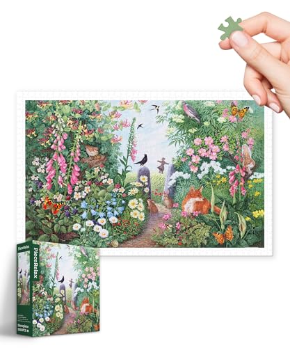 PieceRelax Puzzle 1000 Teile für Erwachsene & Kinder ab 14 – Anne Searle - Summer Hedgerow [H3440], 58,8 x 37,8 cm, Herausforderung & Achtsamkeit für Ihre Me-Time von PieceRelax