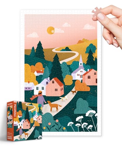 PieceRelax Puzzle für Erwachsene Bea Muller - Sunset Walk in The Town [H3497], Puzzleliebhaber, 1000 Teile von PieceRelax