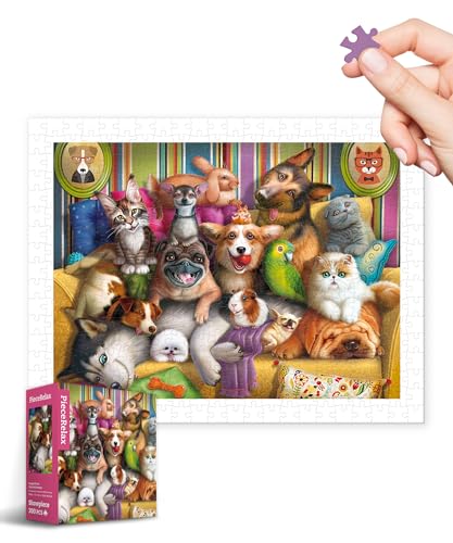 PieceRelax Puzzle 300 Teile für Erwachsene – Image World - Cute Pet Portrait [H3566], 30,8 x 23,8 cm Herausforderung & Achtsamkeit für Ihre Me-Time von PieceRelax