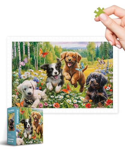 PieceRelax Puzzle 600 Teile für Erwachsene – Image World - Funny Puppies [H3550], 44,6 x 30,8 cm, Herausforderung & Achtsamkeit für Ihre Me-Time von PieceRelax