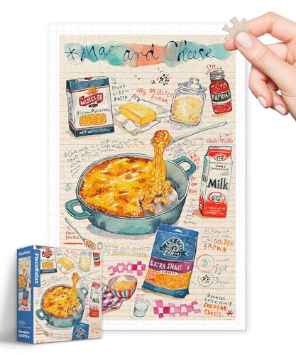PieceRelax Puzzle 1000 Teile für Erwachsene – Lucile Prache - Mac and Cheese [H3337], 58,8 x 37,8 cm, Herausforderung & Achtsamkeit für Ihre Me-Time von PieceRelax