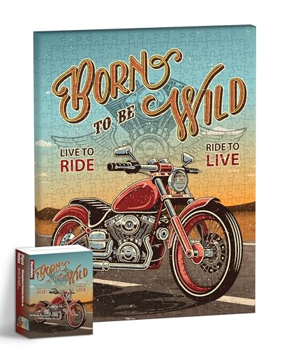 PieceRelax Wandbilder Puzzle für Erwachsene Retro Poster - Born to be Wild [HN1274], Wanddeko für Wohnzimmer, Perfekt für Geburtstags, 366 Teile von PieceRelax