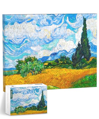 PieceRelax Wandbilder Puzzle für Erwachsene Vincent van Gogh - Wheat Field with Cypresses [HN1307], Wanddeko für Wohnzimmer, Perfekt für Geburtstags- und Weihnachtsgeschenke, 366 Teile von PieceRelax