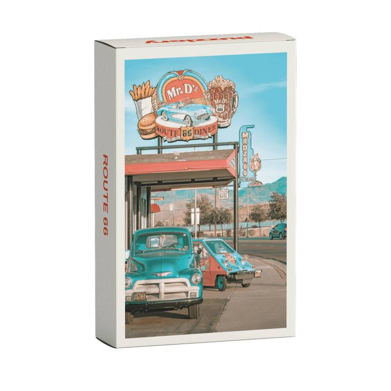 Piecely Mini-Puzzle 99 Teile - Route 66 - von Piecely