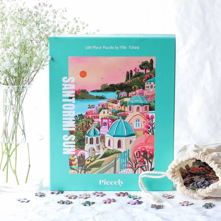 Piecely Puzzle 500 Teile - Santorini Sun - Piecely Puzzle 500 Teile - Santorini Sun - von Piecely