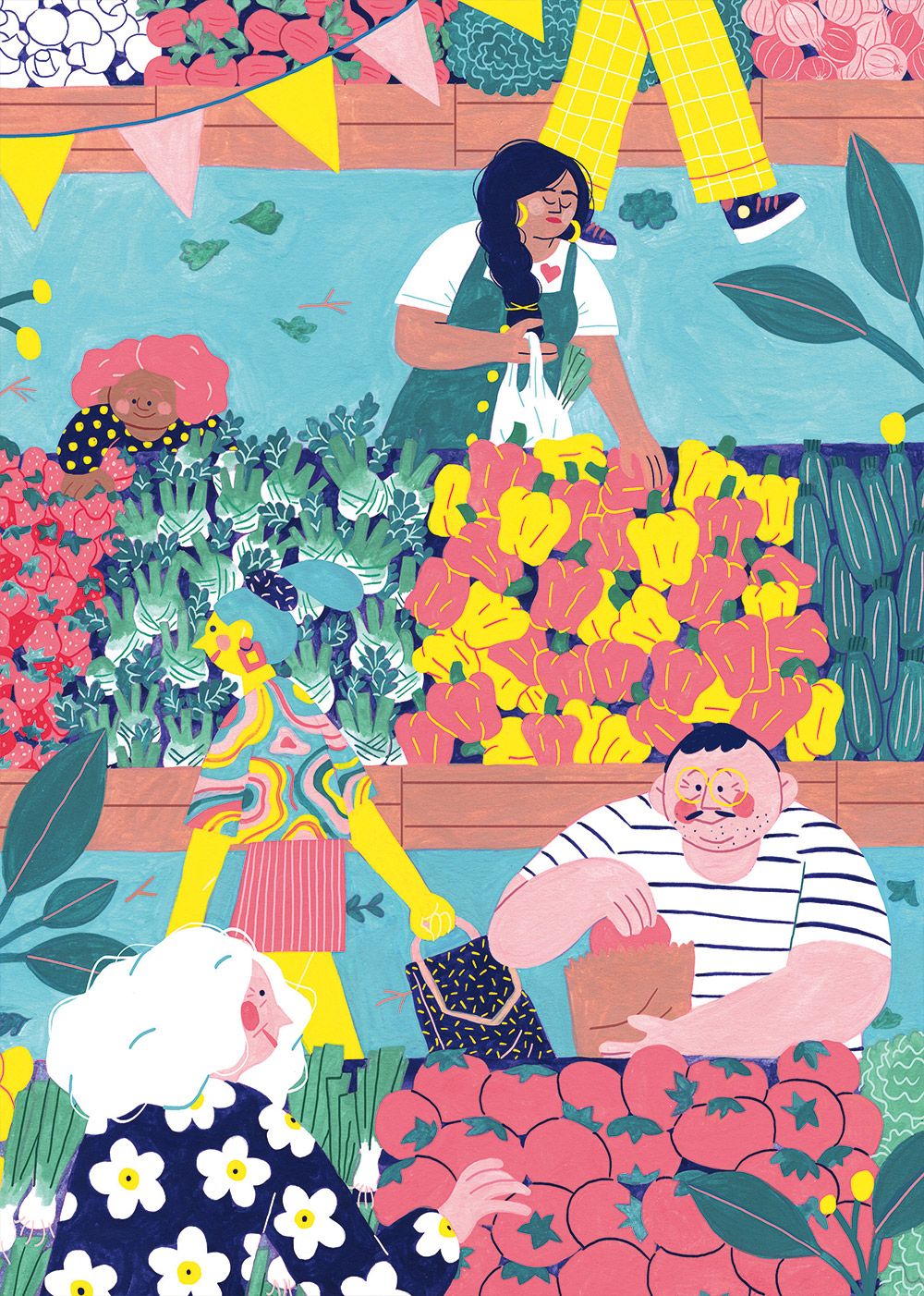 Pieces & Peace Auf dem Markt 1000 Teile Puzzle Pieces-Peace-F-00086 von Pieces & Peace