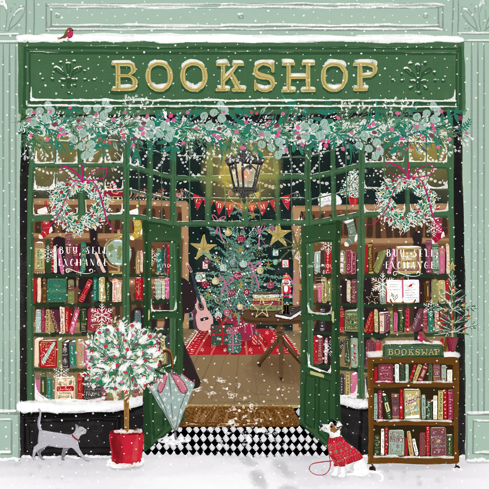 Pieces & Peace Christmas Bookshop 1000 Teile Puzzle Pieces-Peace-F-00268 von Pieces & Peace