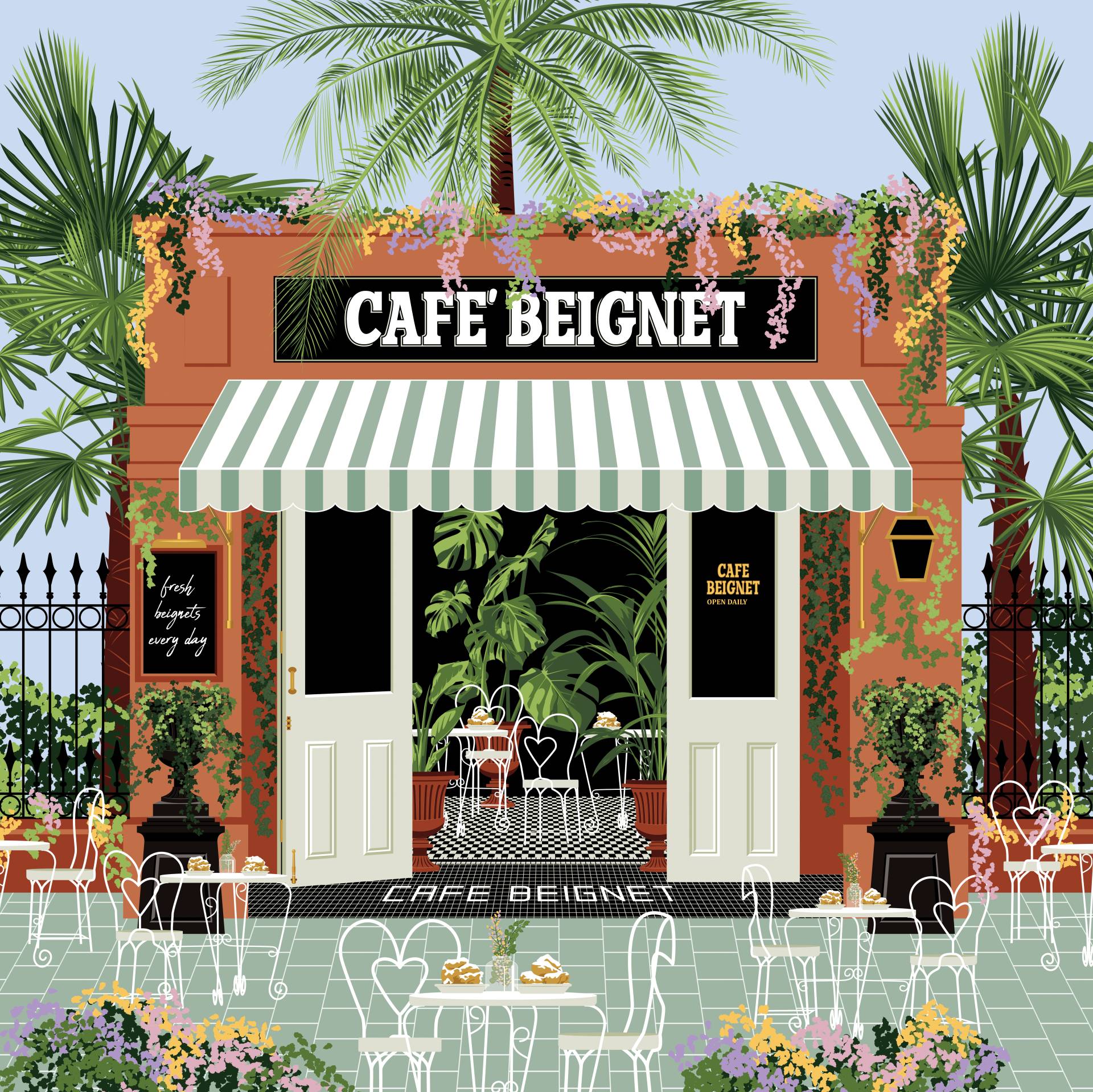 Pieces & Peace Das Beignet-Café 1000 Teile Puzzle Pieces-Peace-F-00172 Pieces & Peace Das Beignet-Café 1000 Teile Puzzle Pieces-Peace-F-00172 von Pieces & Peace