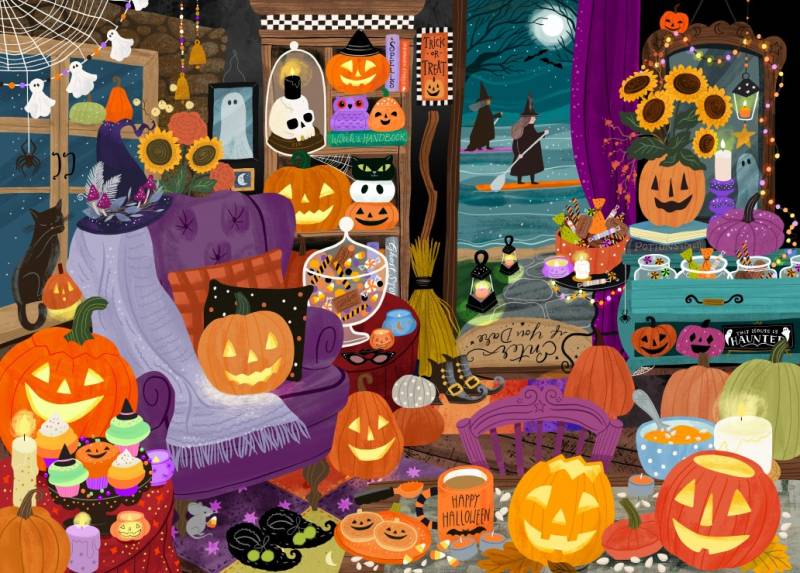Pieces & Peace Halloween-Hexenstunde 1500 Teile Puzzle Pieces-Peace-F-00248 von Pieces & Peace