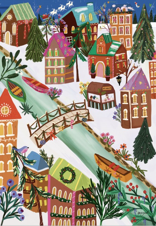 Pieces & Peace Lebkuchen Dorf 1000 Teile Puzzle Pieces-Peace-F-00261 von Pieces & Peace