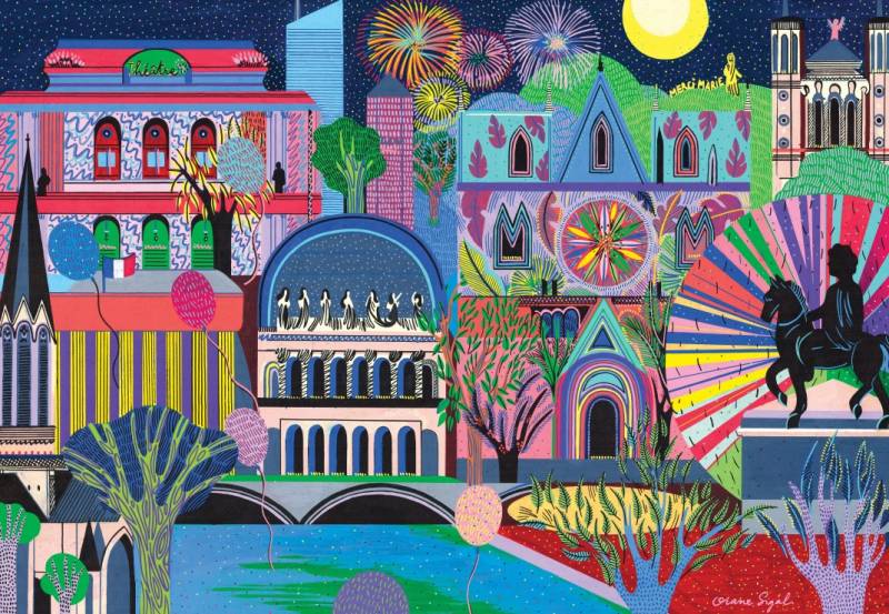 Pieces & Peace Die Lichter von Lyon 1000 Teile Puzzle Pieces-Peace-F-00213 von Pieces & Peace