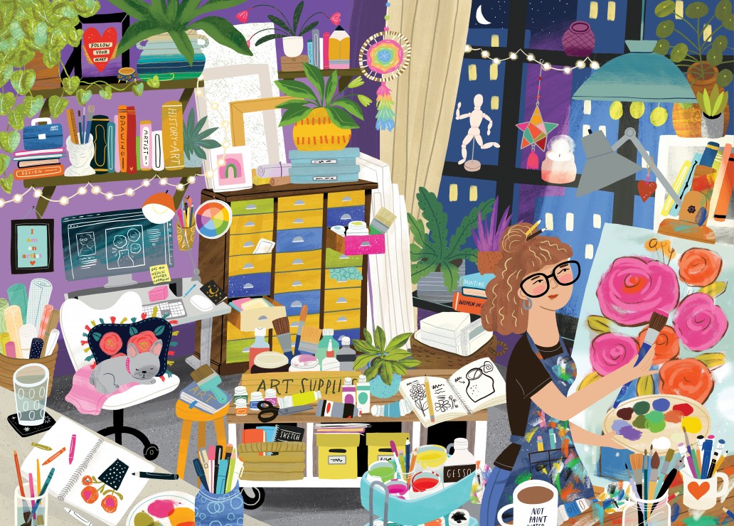 Pieces & Peace Mein Lieblingsplatz ist im Kunstatelier 1000 Teile Puzzle Pieces-Peace-F-00189 Pieces & Peace Mein Lieblingsplatz ist im Kunstatelier 1000 Teile Puzzle Pieces-Peace-F-00189 von Pieces & Peace