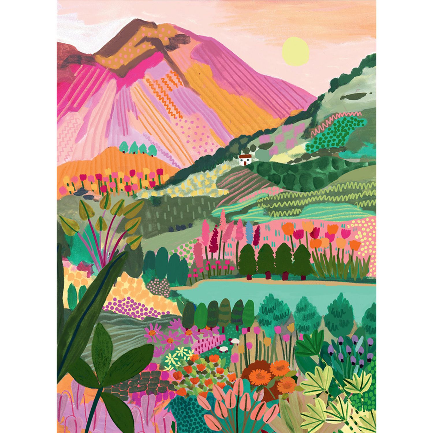 Pieces & Peace Mini-Puzzle 96 Teile – Rainbow Mountain - Pieces & Peace Mini-Puzzle 96 Teile – Rainbow Mountain - von Pieces & Peace