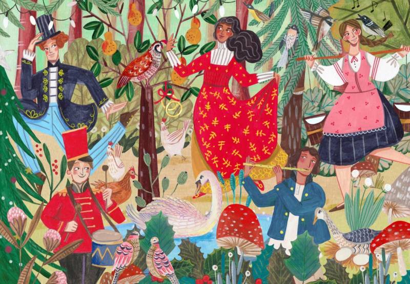 Pieces & Peace Musikalischer Wald 1000 Teile Puzzle Pieces-Peace-F-00243 von Pieces & Peace