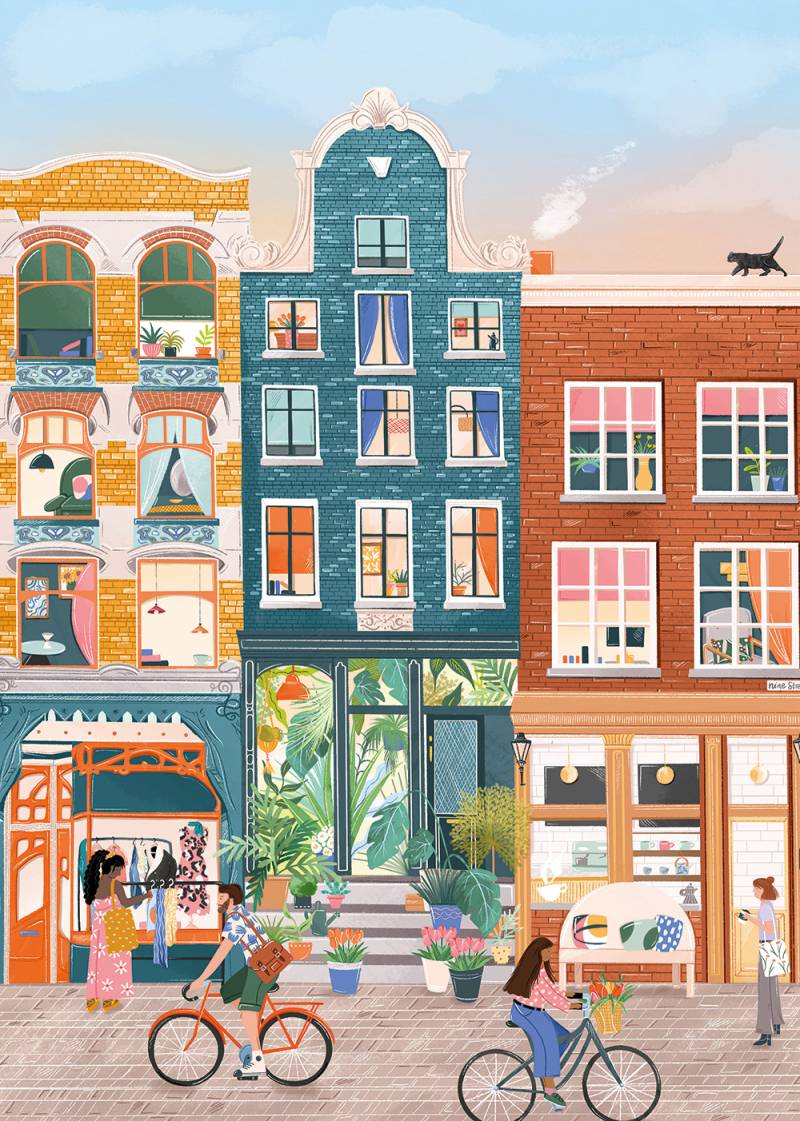 Pieces & Peace Nine Streets, Amsterdam 500 Teile Puzzle Pieces-and-Peace-0082 von Pieces & Peace