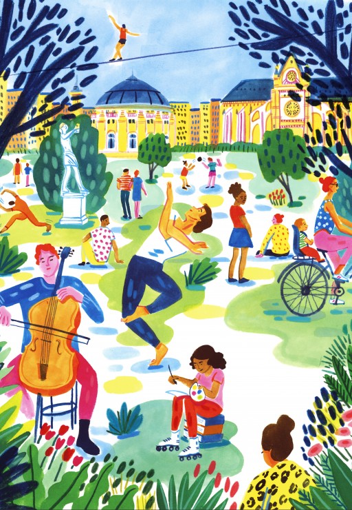 Pieces & Peace Öffentlicher Park 1000 Teile Puzzle Pieces-Peace-F-00299 von Pieces & Peace