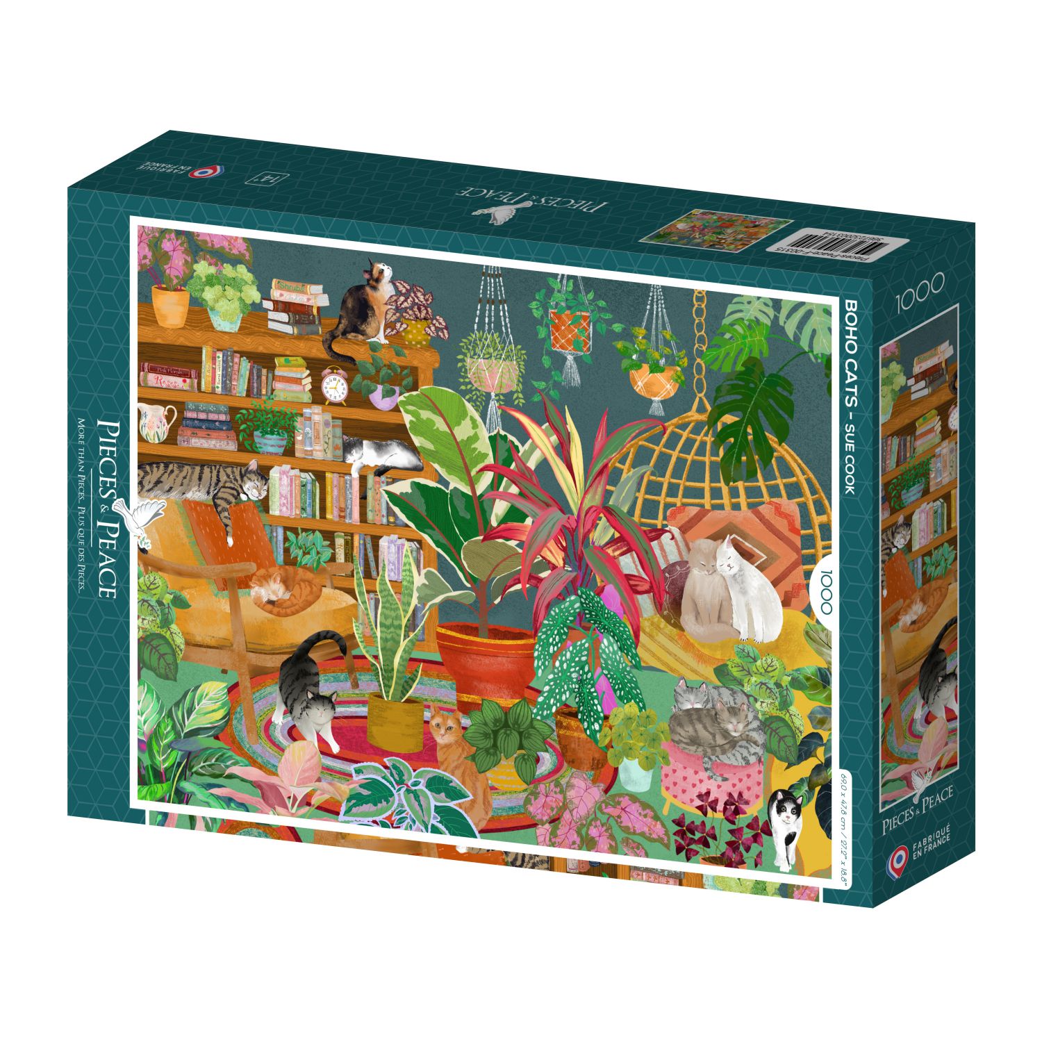 Pieces & Peace Puzzle 1000 Teile - Boho-Katzen - Pieces & Peace Puzzle 1000 Teile - Boho-Katzen - von Pieces & Peace