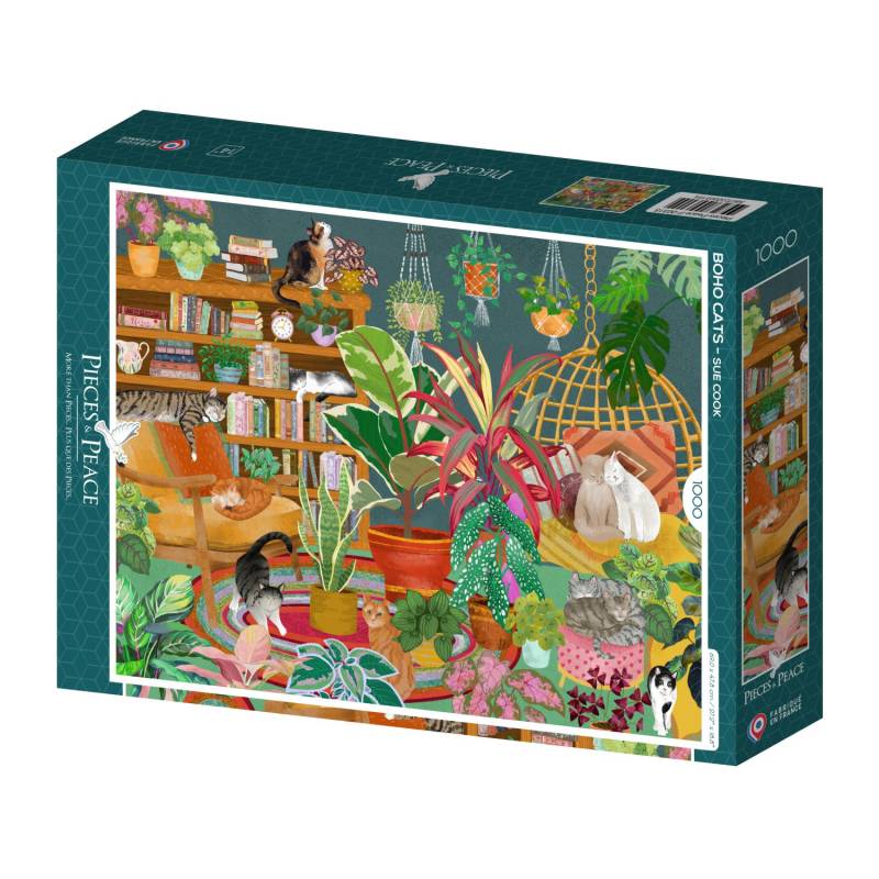 Pieces & Peace Puzzle 1000 Teile - Boho-Katzen - Pieces & Peace Puzzle 1000 Teile - Boho-Katzen - von Pieces & Peace
