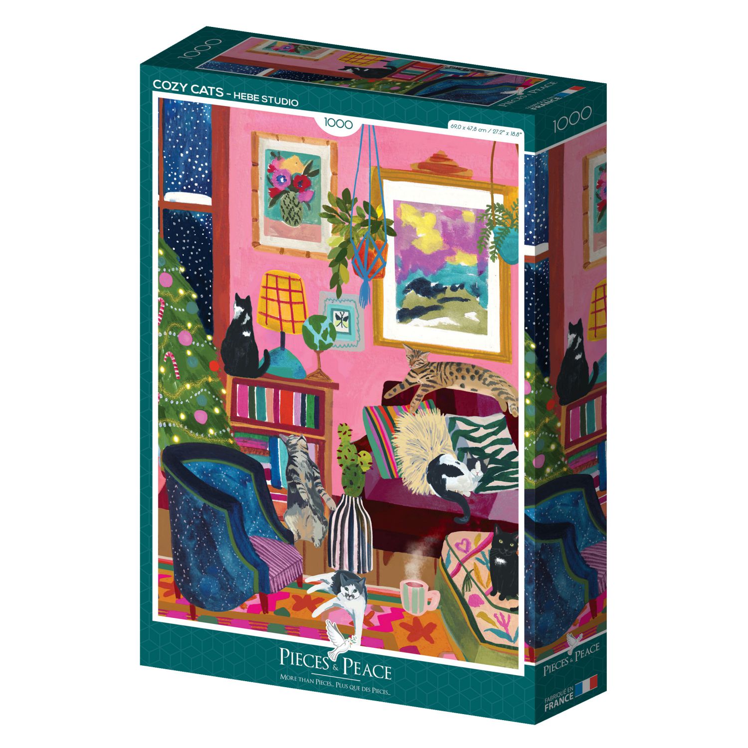Pieces & Peace Puzzle 1000 Teile - Cozy Cats - von Pieces & Peace