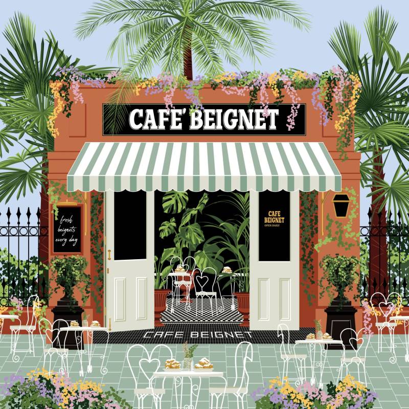 Pieces & Peace Puzzle 1000 Teile – Das Beignet-Café - von Pieces & Peace