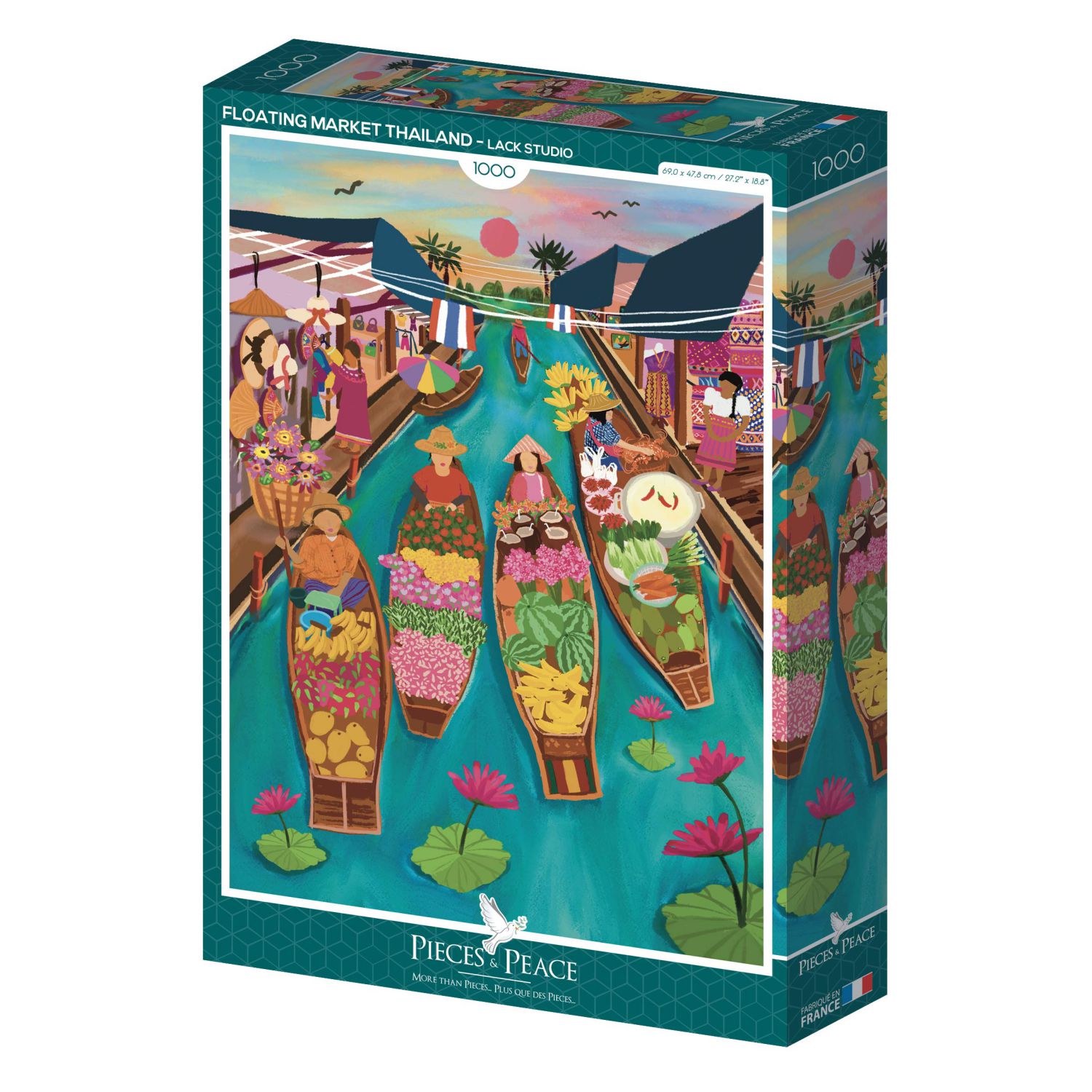 Pieces & Peace Puzzle 1000 Teile - Floating Market Thailand - Pieces & Peace Puzzle 1000 Teile - Floating Market Thailand - von Pieces & Peace