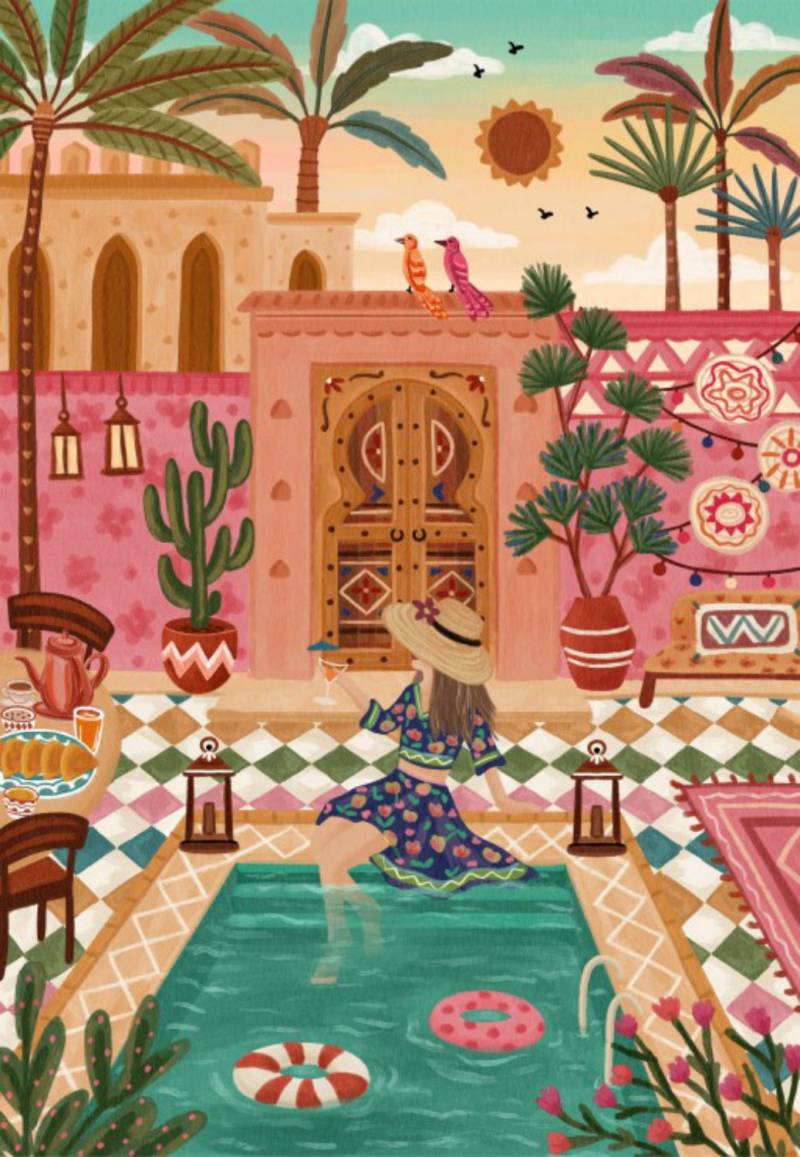 Pieces & Peace Puzzle 1000 Teile – Flucht nach Marokko - von Pieces & Peace