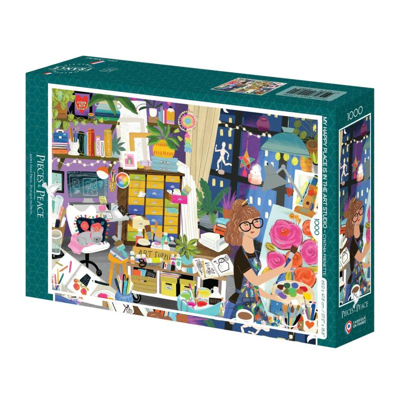 Pieces & Peace Puzzle 1000 Teile - Mein Lieblingsplatz ist im Kunstatelier - von Pieces & Peace