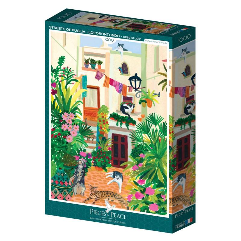 Pieces & Peace Puzzle 1000 Teile - Streets of Puglia - Locorontondo - von Pieces & Peace