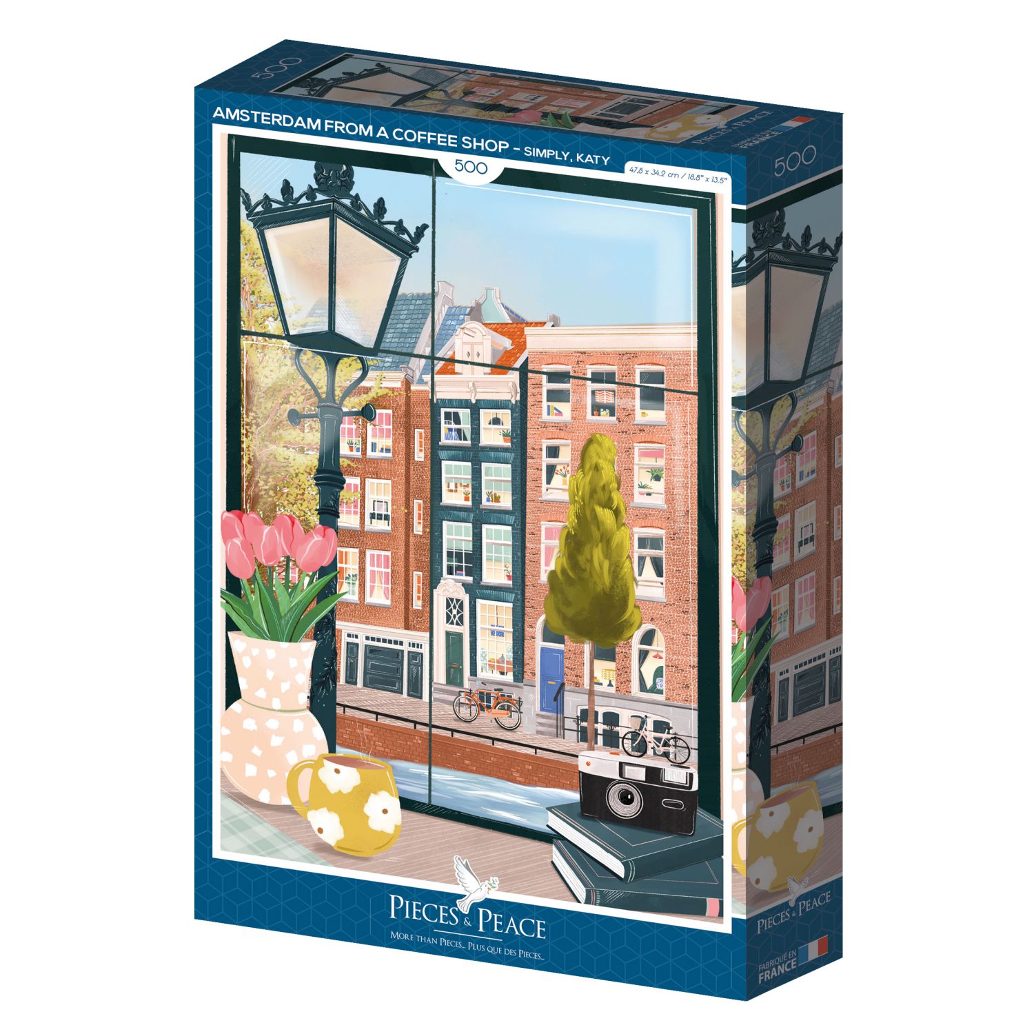 Pieces & Peace Puzzle 500 Teile - Amsterdam from a Coffee Shop - Pieces & Peace Puzzle 500 Teile - Amsterdam from a Coffee Shop - von Pieces & Peace