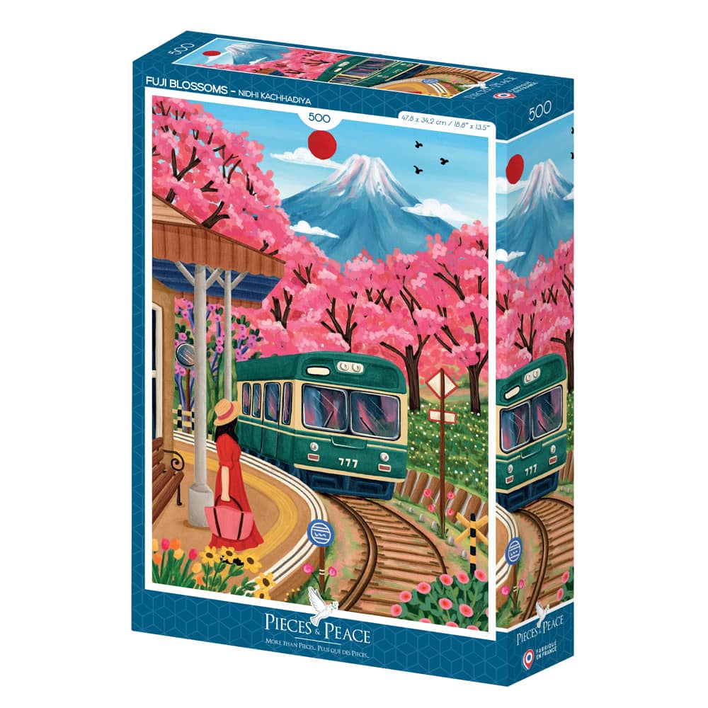 Pieces & Peace Puzzle 500 Teile - Fuji Blossoms - Pieces & Peace Puzzle 500 Teile - Fuji Blossoms - von Pieces & Peace