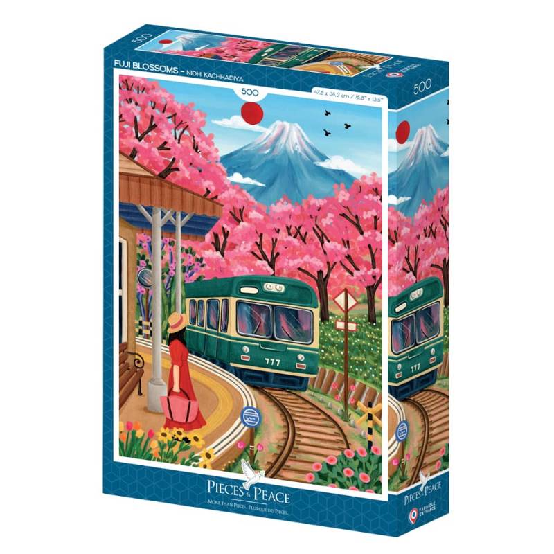 Pieces & Peace Puzzle 500 Teile - Fuji Blossoms - Pieces & Peace Puzzle 500 Teile - Fuji Blossoms - von Pieces & Peace