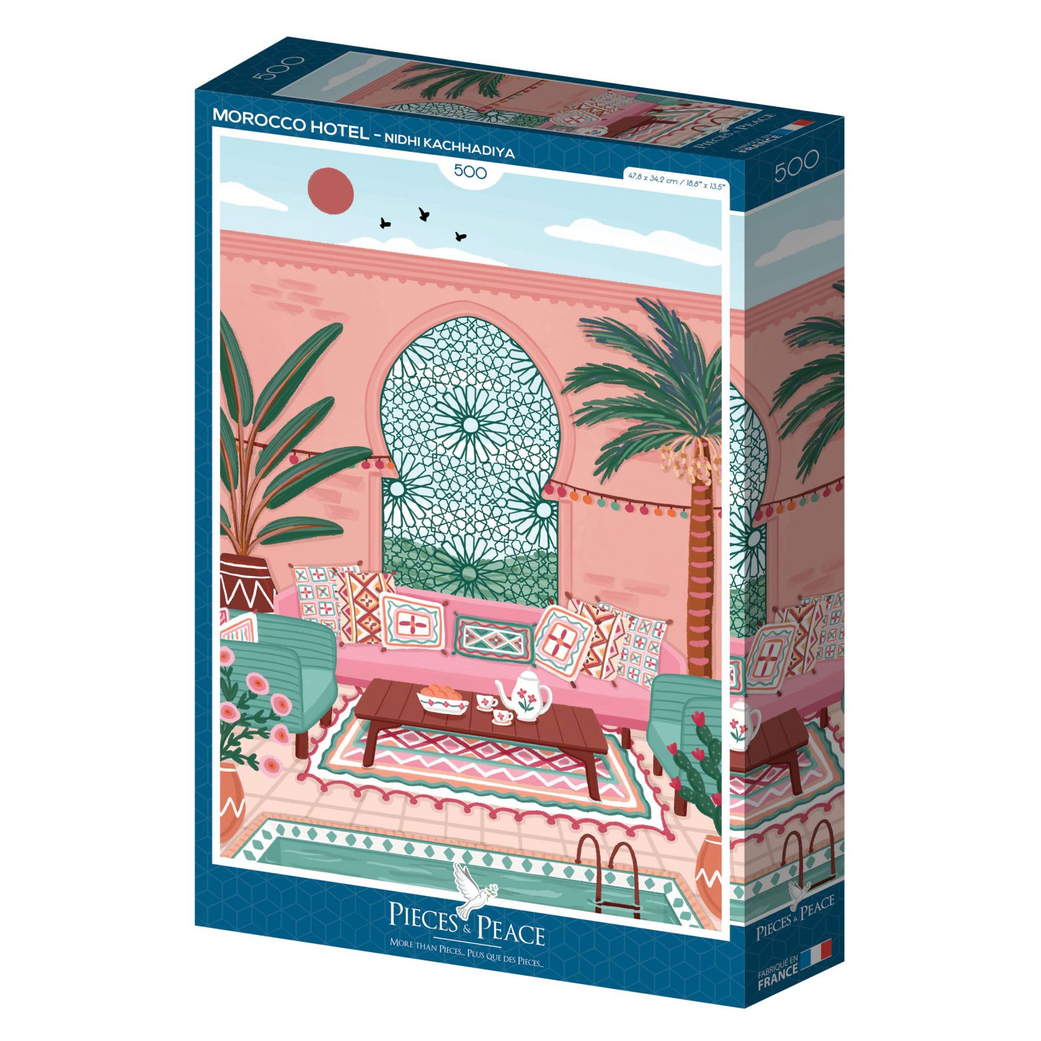 Pieces & Peace Puzzle 500 Teile - Morocco Hotel - von Pieces & Peace