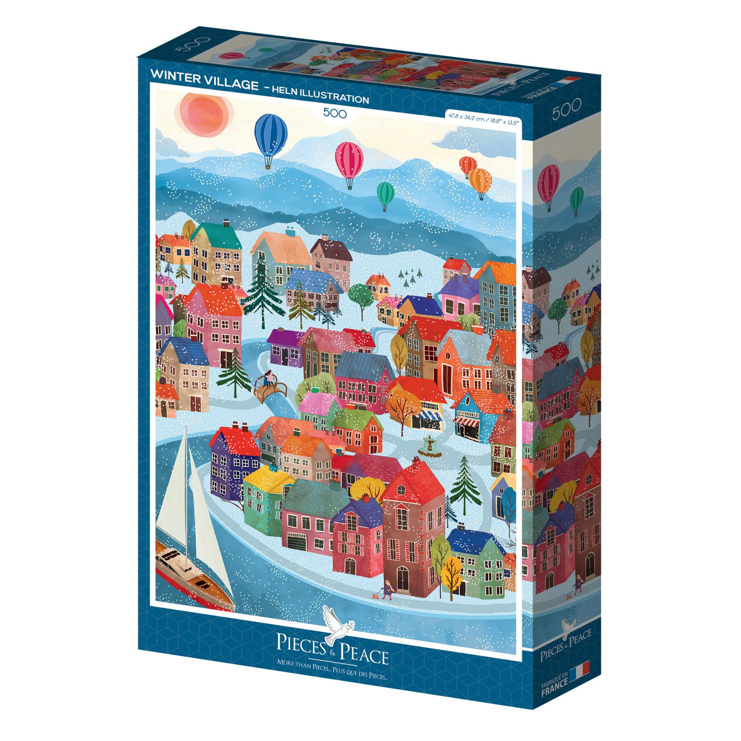 Pieces & Peace Puzzle 500 Teile - Winter Village - von Pieces & Peace