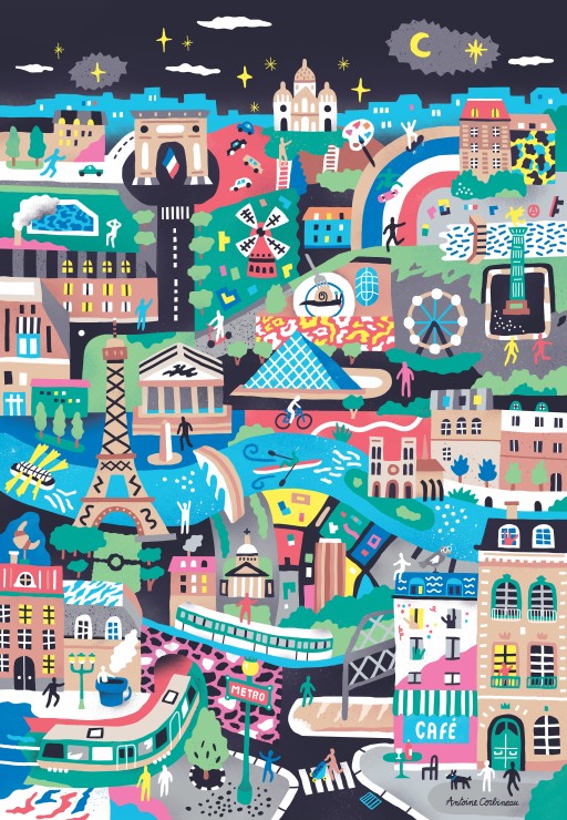 Pieces & Peace Sehenswürdigkeiten von Paris 1000 Teile Puzzle Pieces-Peace-F-00251 von Pieces & Peace
