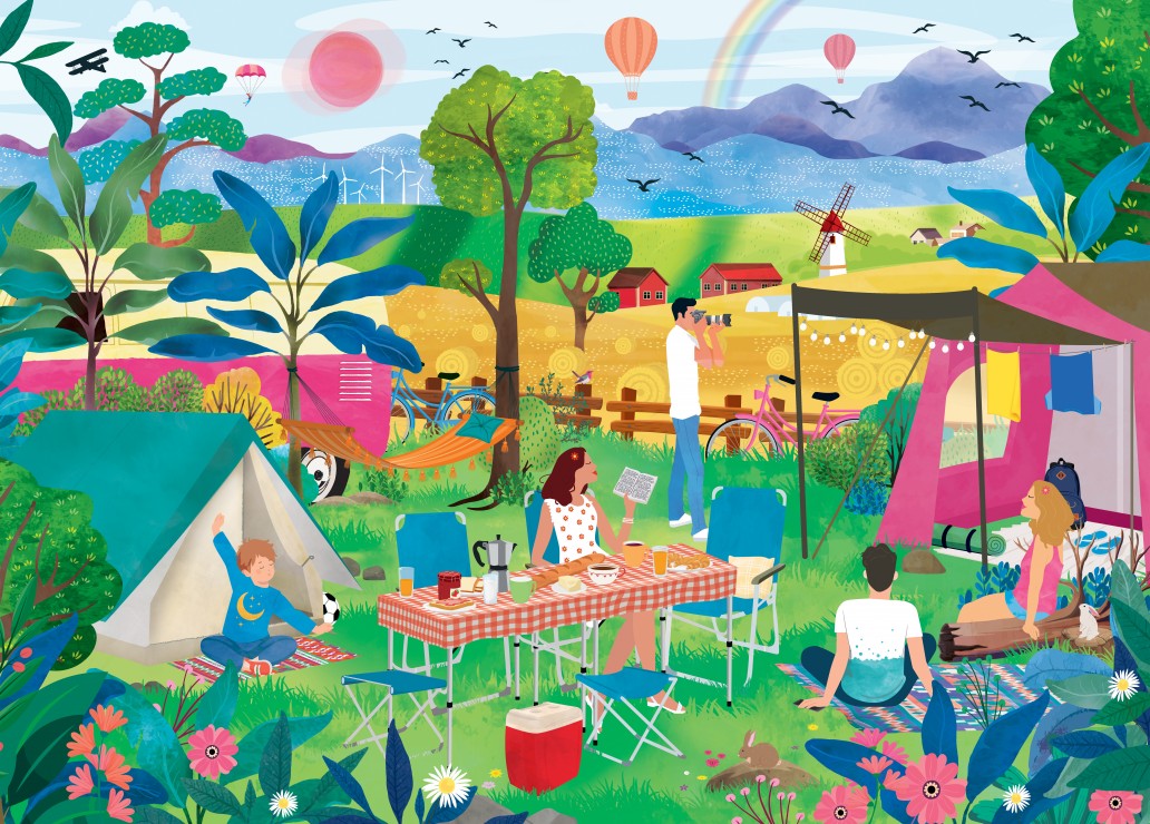 Pieces & Peace Sommer im Camping 1500 Teile Puzzle Pieces-Peace-F-00237 Pieces & Peace Sommer im Camping 1500 Teile Puzzle Pieces-Peace-F-00237 von Pieces & Peace