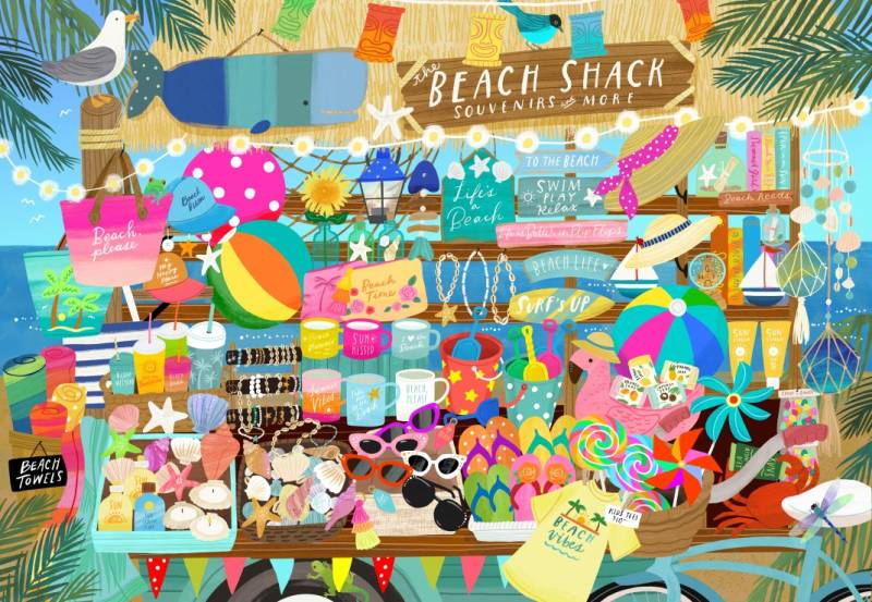 Pieces & Peace Strand-Souvenirshop 1000 Teile Puzzle Pieces-Peace-F-00302 von Pieces & Peace