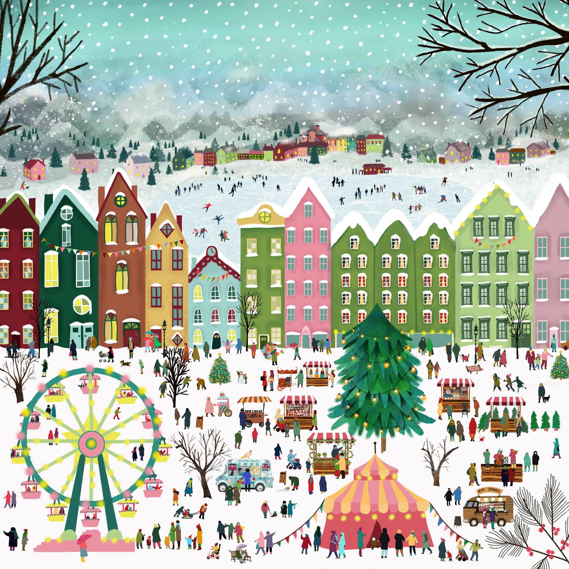 Pieces & Peace Weihnachten auf dem Platz 1000 Teile Puzzle Pieces-Peace-F-00174 Pieces & Peace Weihnachten auf dem Platz 1000 Teile Puzzle Pieces-Peace-F-00174 von Pieces & Peace