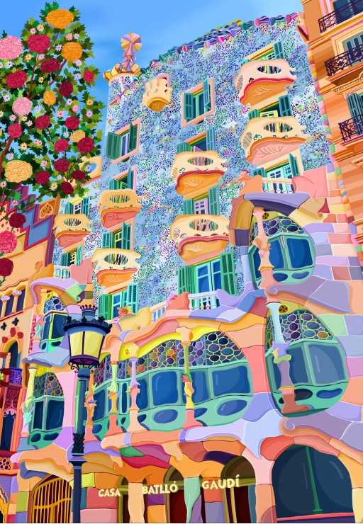 Pieces & Peace Wunderschönes Barcelona 1000 Teile Puzzle Pieces-Peace-F-00229 von Pieces & Peace