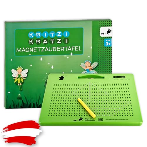 Piepmatz und Grünschnabel magnetische Zeichentafel | Magnetspiel mit Kugeln und Stift | pädagogisches Spiel ab 3 Jahre | grün von Piepmatz und Grünschnabel
