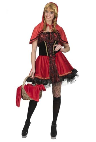 Karneval Klamotten Rotkäppchen Kostüm Damen mit Umhang Märchenkostüm von Pierros