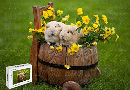 500-teiliges Puzzle, Meerschweinchen im Fass, hochwertiges Lindenholz, 50 x 39 cm 500-teiliges Puzzle, Meerschweinchen im Fass, hochwertiges Lindenholz, 50 x 39 cm von PigBangbang