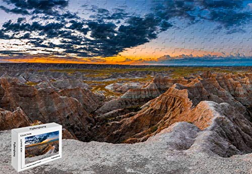 500-teiliges Puzzle – South Dakota Badlands National Park USA Berge Felsen Wolken Sonnenuntergang Holzmaterialien, 50,6 x 39,9 cm 500-teiliges Puzzle – South Dakota Badlands National Park USA Berge Felsen Wolken Sonnenuntergang Holzmaterialien, 50,6 x 39,9 cm von PigBangbang