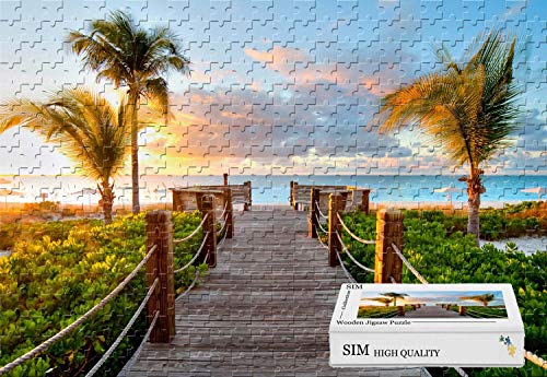 Sim, Holz mit Kleber, perfekte Wahl für Puzzle-Liebhaber, Karibikstrände, Türken und Caicos, Sonnenuntergang, 20,6 x 38,4 cm, 500-teiliges Puzzle Sim, Holz mit Kleber, perfekte Wahl für Puzzle-Liebhaber, Karibikstrände, Türken und Caicos, Sonnenuntergang, 20,6 x 38,4 cm, 500-teiliges Puzzle von PigBangbang