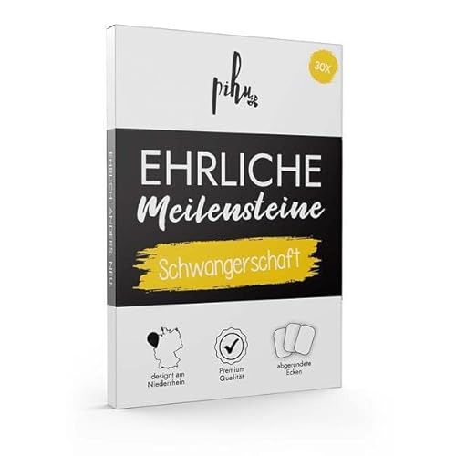 Pihu Ehrliche Meilensteinkarten (Premiumqualität) 30 wahre Milestones für Schwangerschaft und nach der Geburt - tolle Geschenkidee (Schwangerschaft) von Pihu