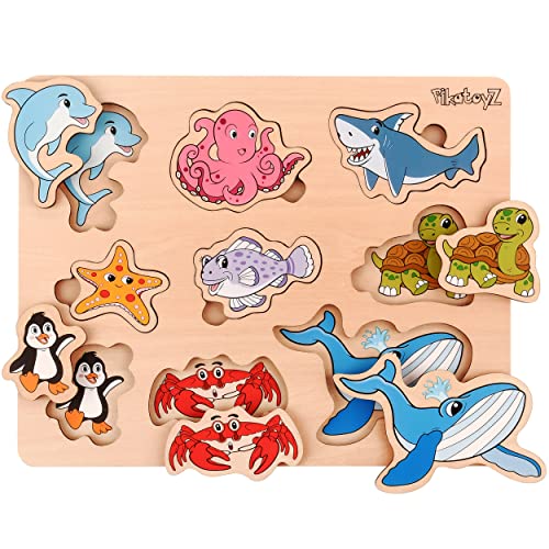 Pikatoyz Holzspielzeug ab 1 Jahr, 2 3 Jahre. Steckpuzzle und kinderpuzzle, bestehend aus einem Montessori Spielzeug der Meerestiere. Ideales steckspiel für EIN Geschenk. Baby Holzpuzzle 1 Jahr. Pikatoyz Holzspielzeug ab 1 Jahr, 2 3 Jahre. Steckpuzzle und kinderpuzzle, bestehend aus einem Montessori Spielzeug der Meerestiere. Ideales steckspiel für EIN Geschenk. Baby Holzpuzzle 1 Jahr. von Pikatoyz