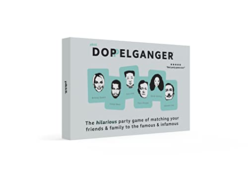 DOPPELGANGER – Das lustige Partyspiel für Teenager, Erwachsene und Familie, lustiges Kartenspiel für 3-8 Spieler | ab 14 Jahren | passend zu Ihren Freunden und Familie zu 100 Promiengesichtern von Pikkii