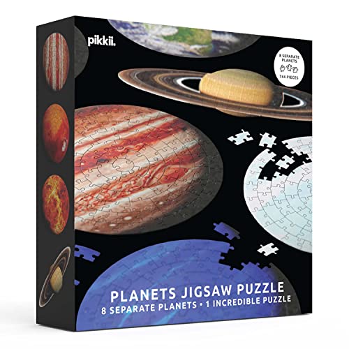 Pikkii 16526 Planeten Puzzle, Mehrfarbig, 8 x Ø 30 cm von Pikkii