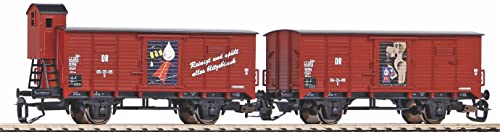 Piko 47032 TT-GED. 2er Set Güterwagen G02 FIT DR III o. BHS, braun von Piko